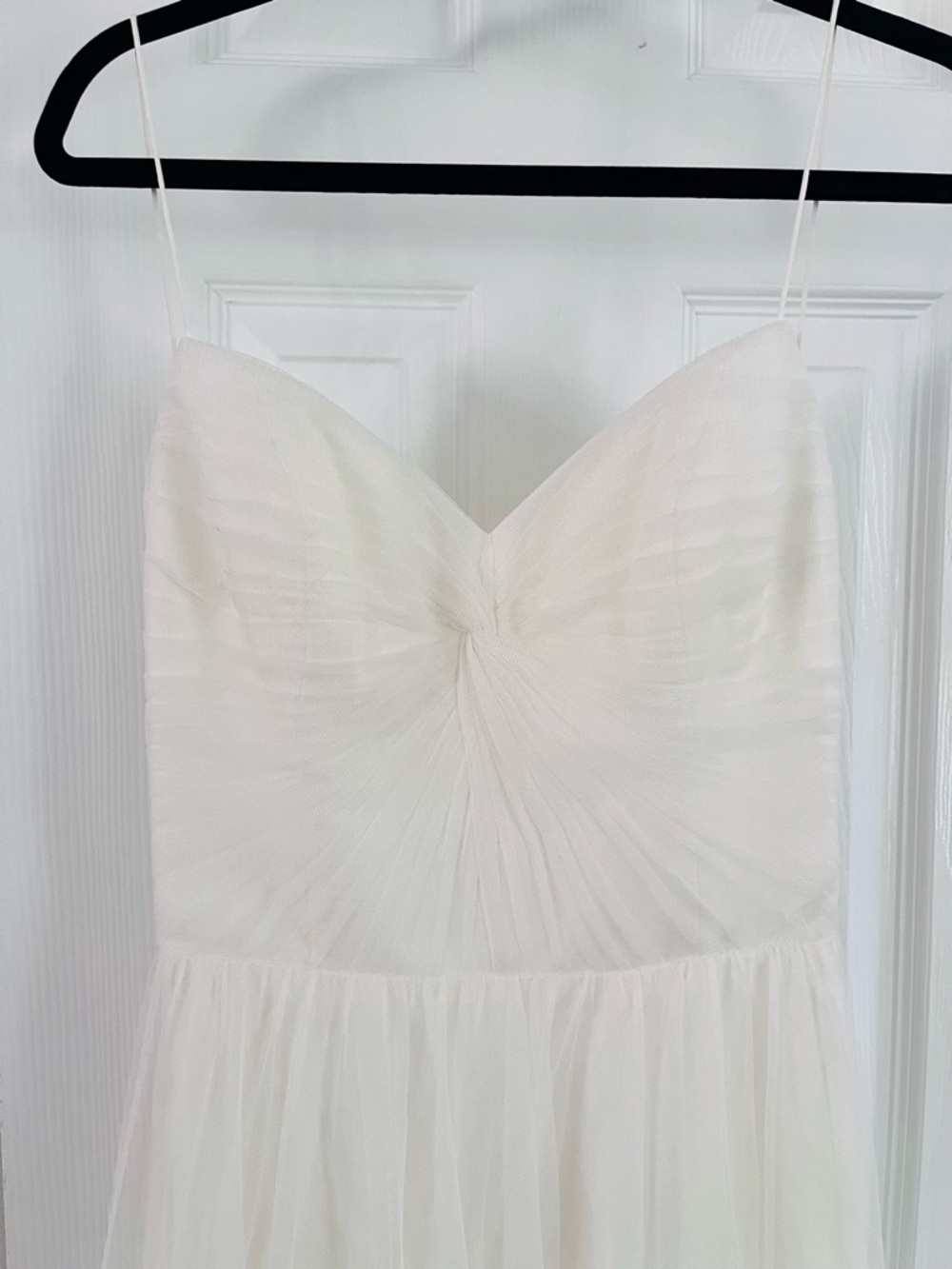 Watters Ivory Spaghetti-Strap Tulle Wedding Gown - Picture 8 of 9
